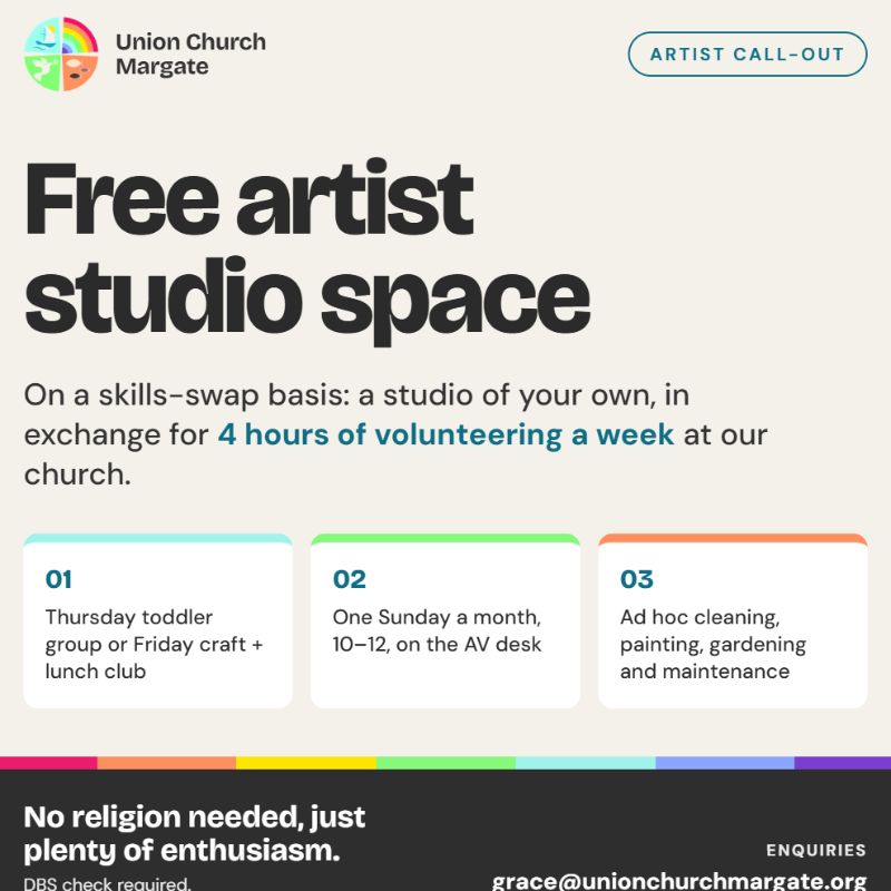 Artist Space Call-Out - Union Church Margate